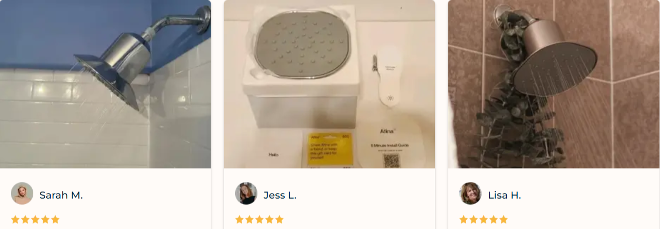 Afina GlowJet Showerhead Customer Reviews