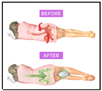 KneNest Knee Pillow Before vs After