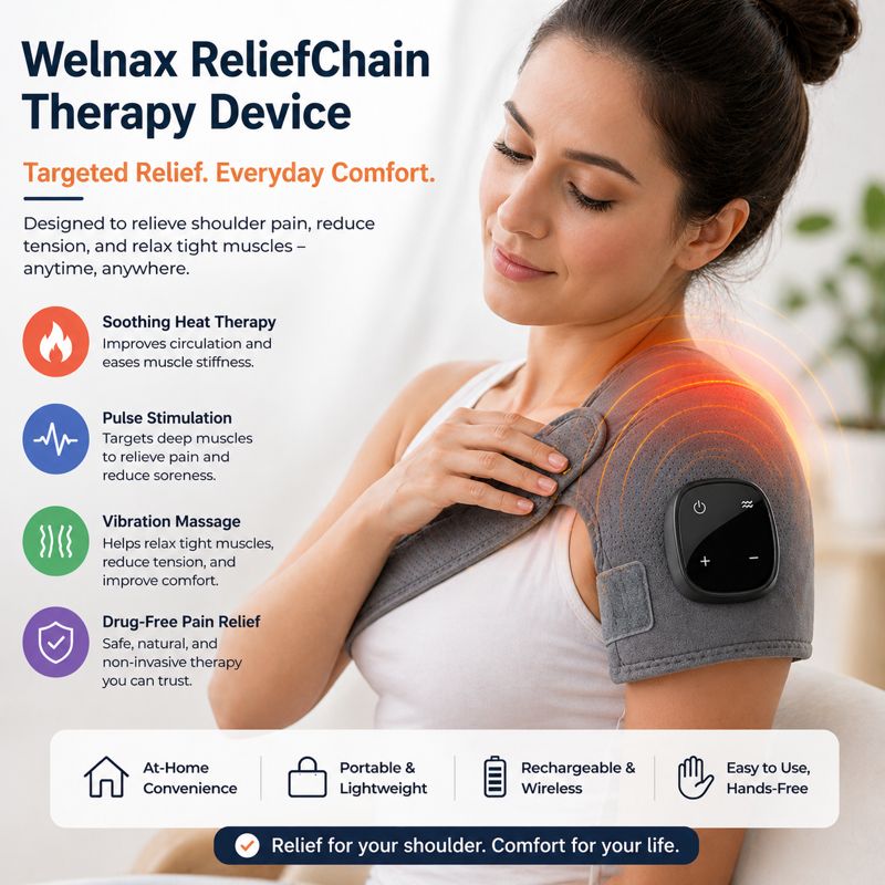 Welnax ReliefChain Therapy Device Uses