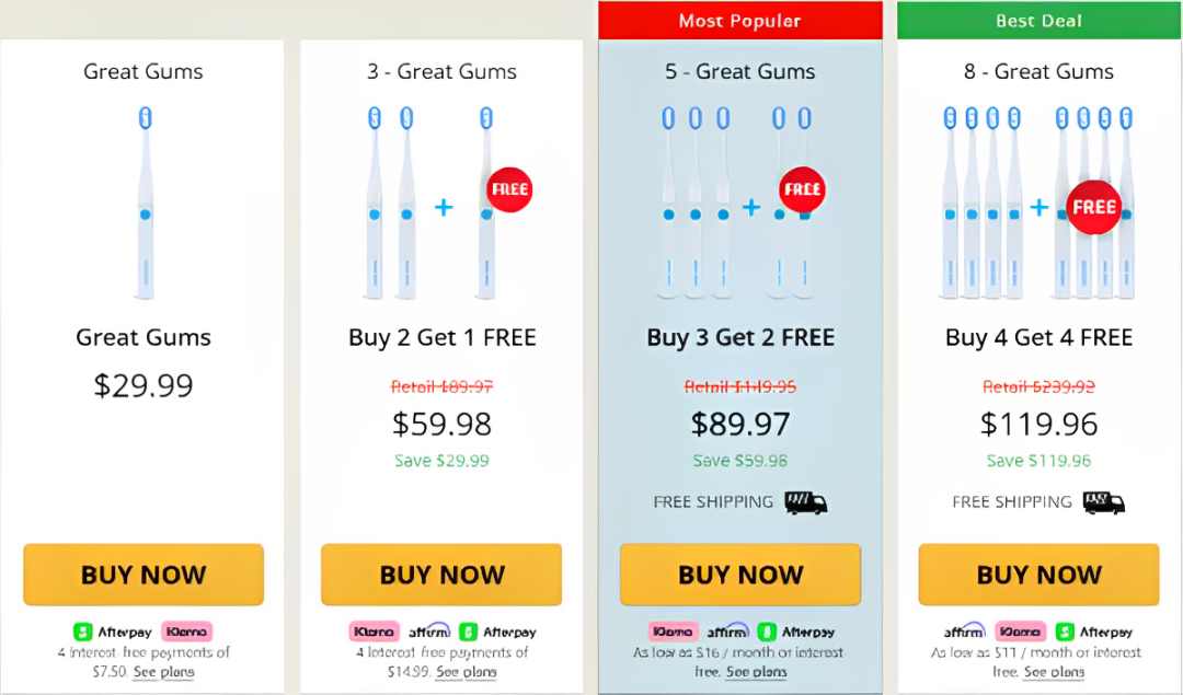 Great Gums BioElectric ToothBrush Price