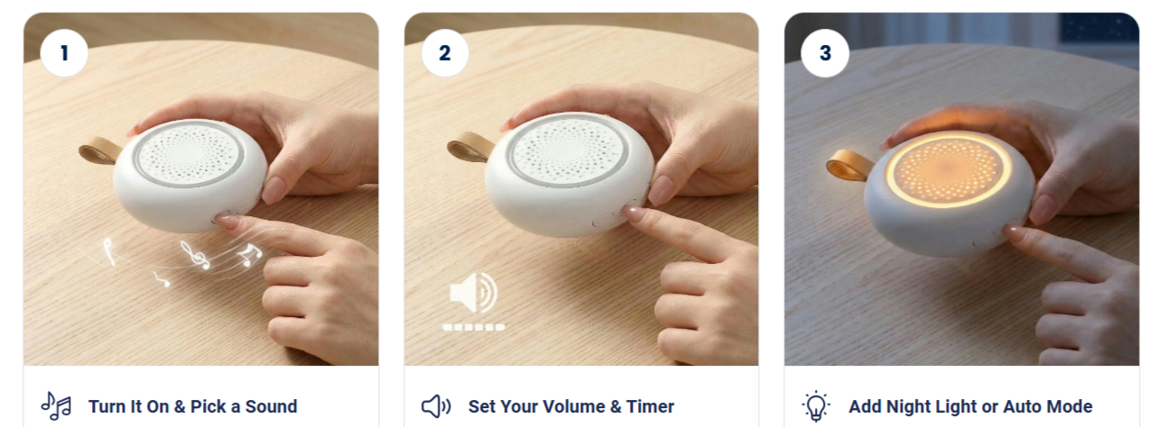 Snoozzie White Noise Machine Use